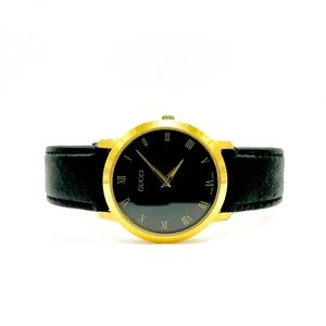 Gucci 2200M Gold Plated 6 Jewels Swiss Made Men’s Watch - New Battery